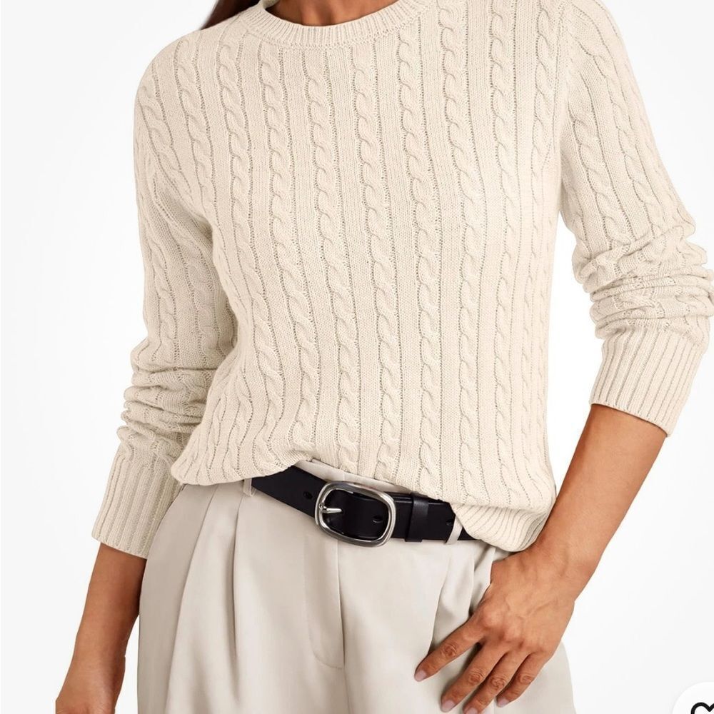 Lillusory Women Black Cable Knit Sweater Size XL